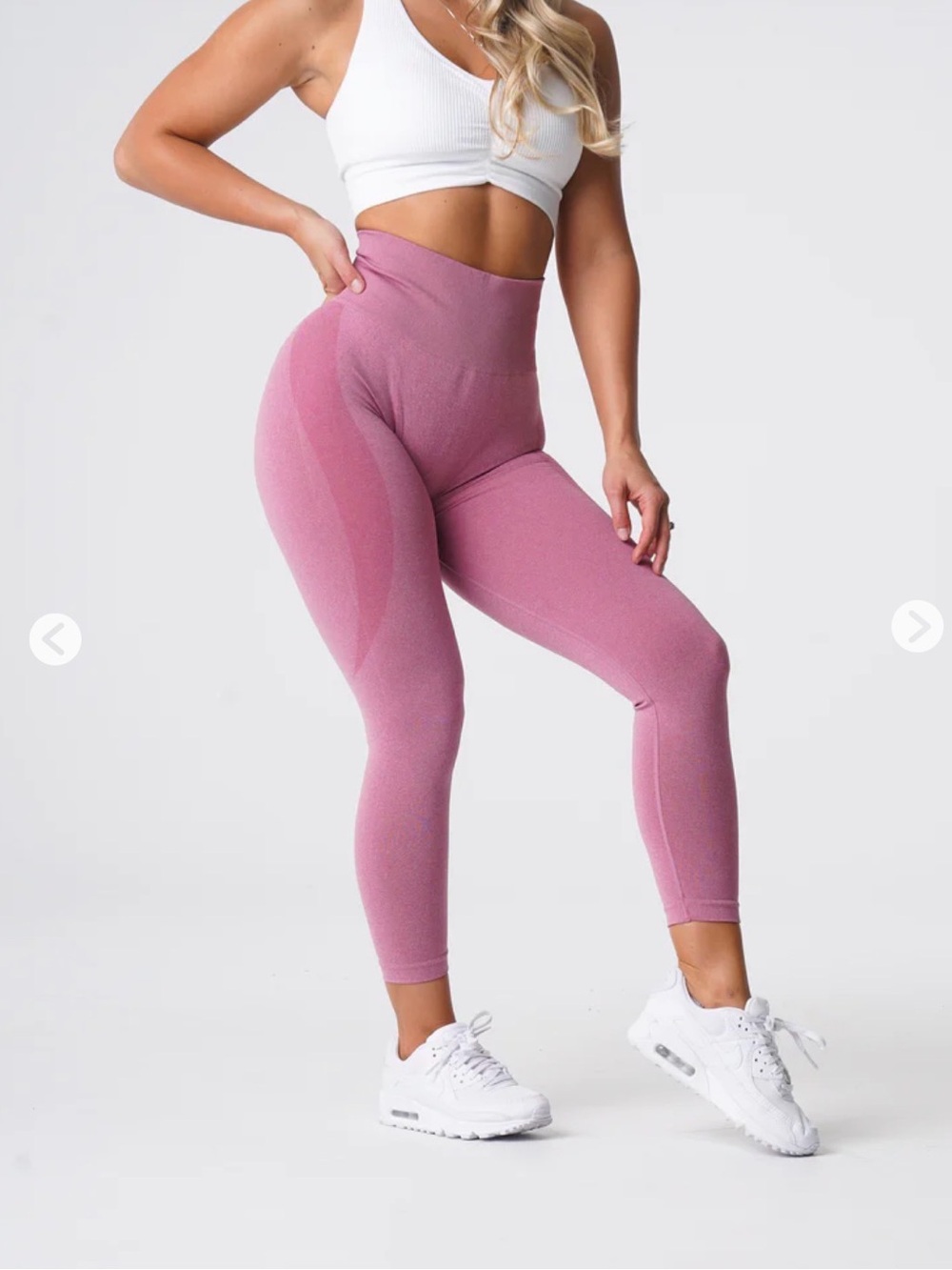 NVGTN Pastel Pink Contour Seamless Leggings